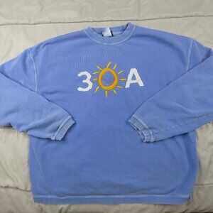Florida 30A Sweatshirt Women's XL Blue Pullover Oarsman